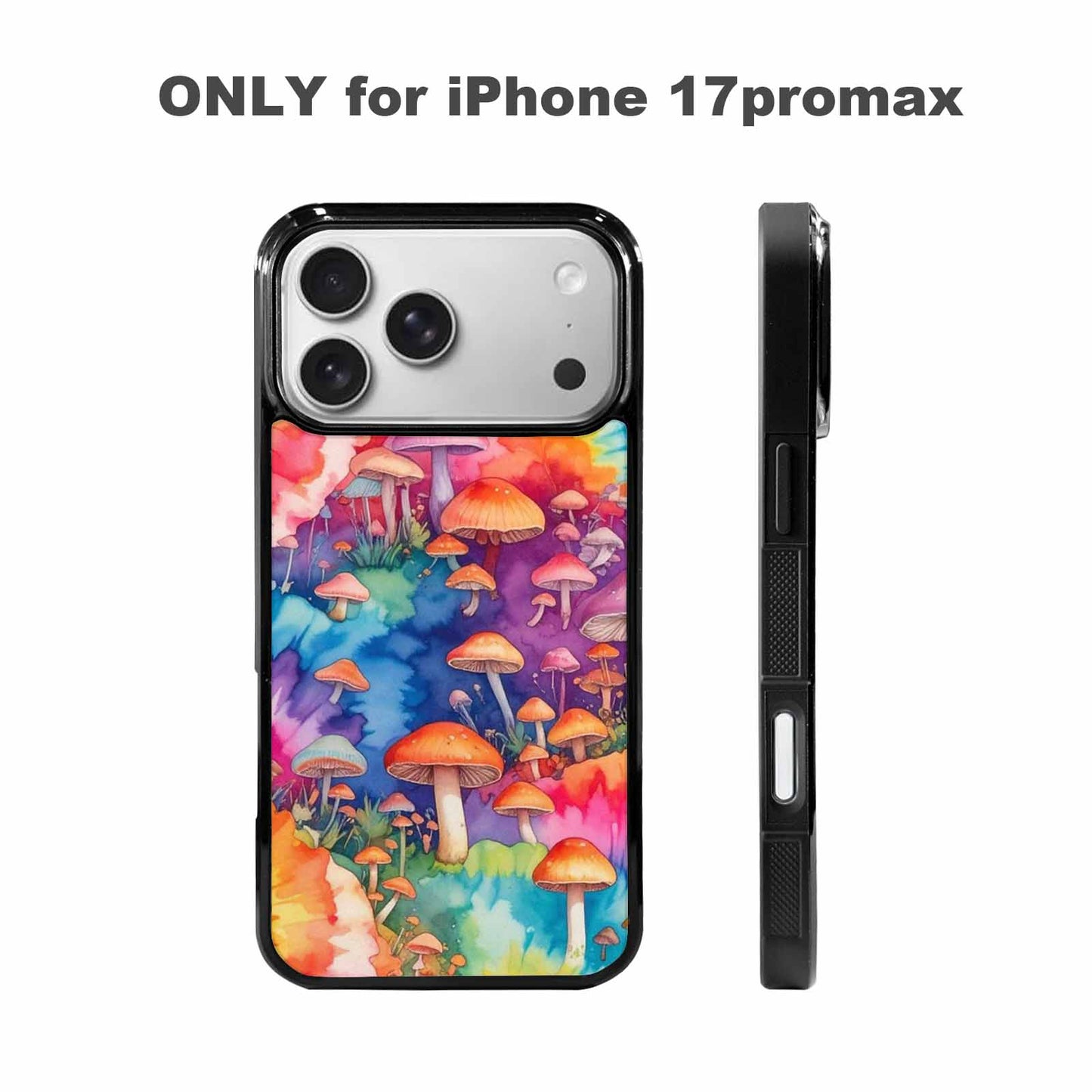 iPhone 17 Pro Max Case — Mushrooms Tie Dyemushrooms Pat Tie Dye, Unique Phone Case Design
