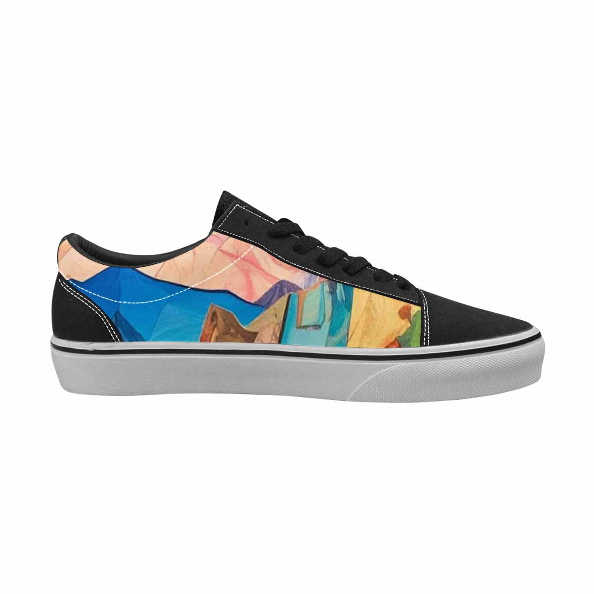 WOMEN'S Surreal Dream Fragment Lace-Up Canvas Kaleidoscope Sneakers