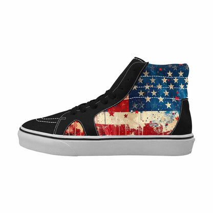 MEN'S Patriotic Stars Stripes High Top Canvas Dreamcore Custom Shoes