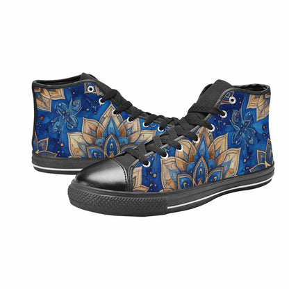 MEN'S Mandala High Top Canvas Cottagecore Custom Sneakers