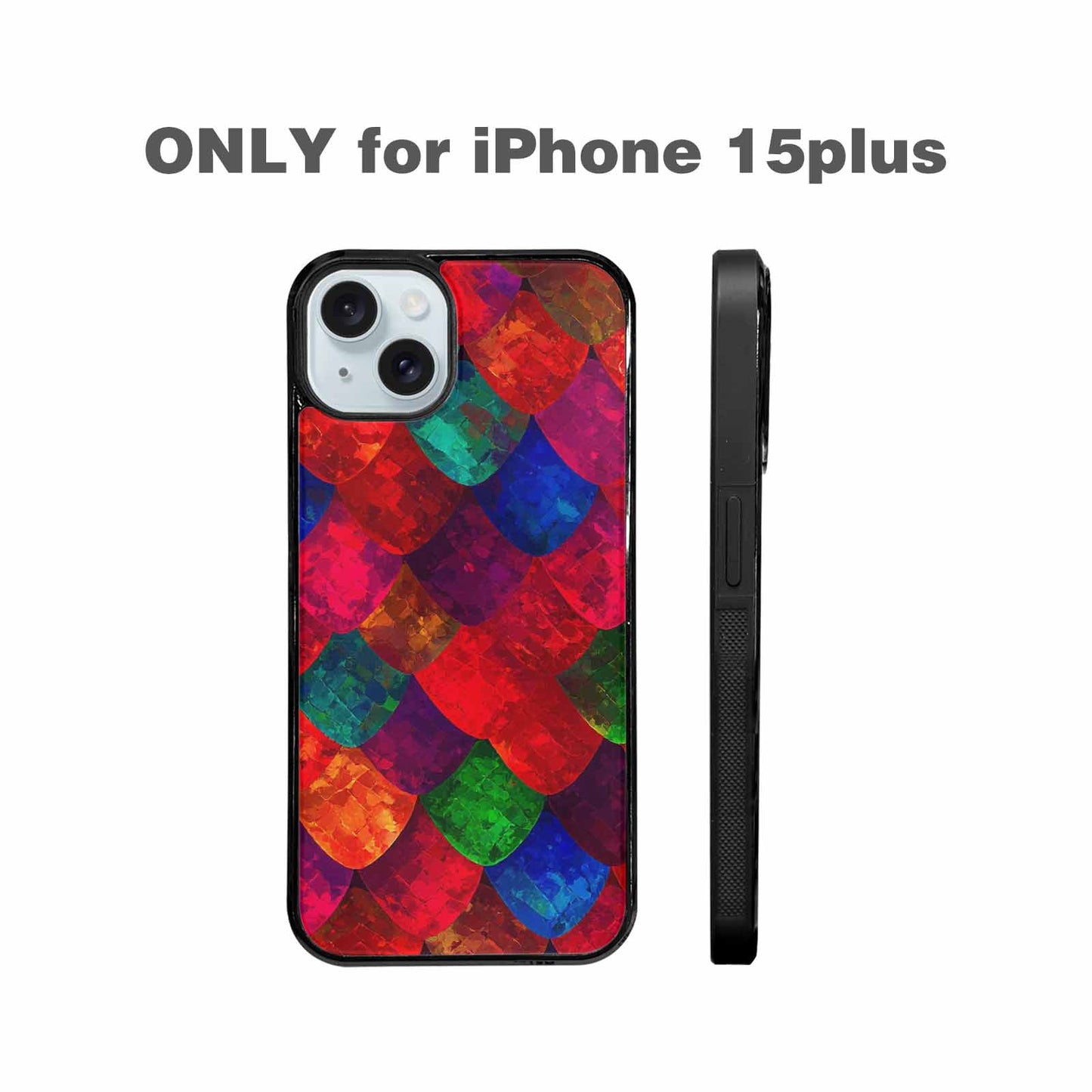 iPhone 15 Plus Case — Snake Print Dark Seamless Pattern Vibrant, Custom Print Case Cover