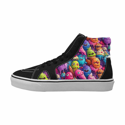MEN'S Melting Ice Cream Monster High Top Canvas Dreamcore Shoes