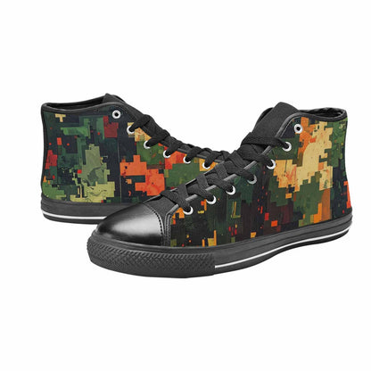 WOMEN'S Military Camouflage Blotch High Top Canvas Aesthetic Custom Shoes