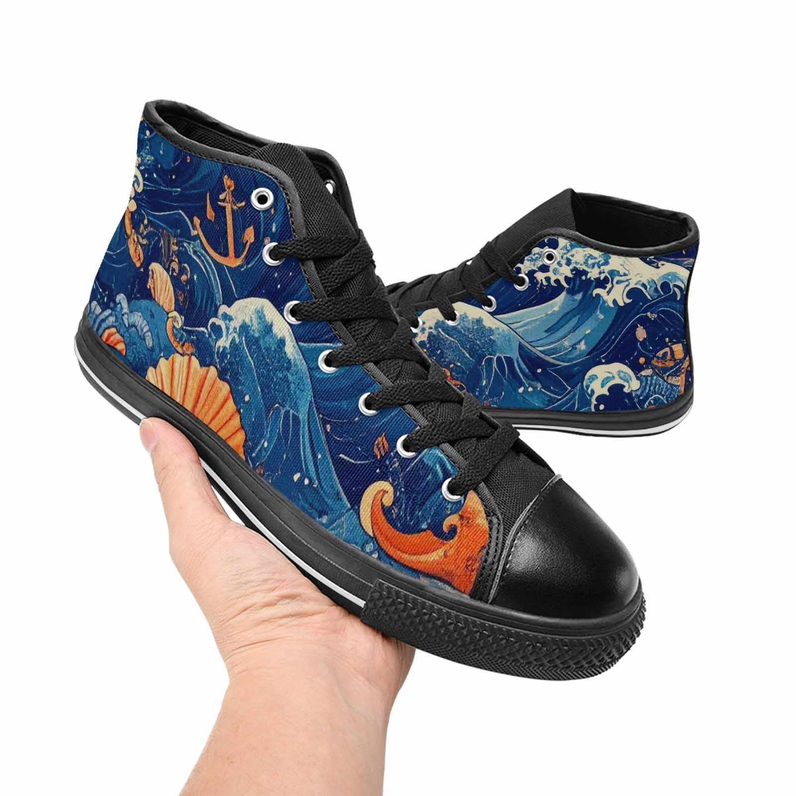 MEN'S Ocean Wave High Top Canvas Vivid Shoes