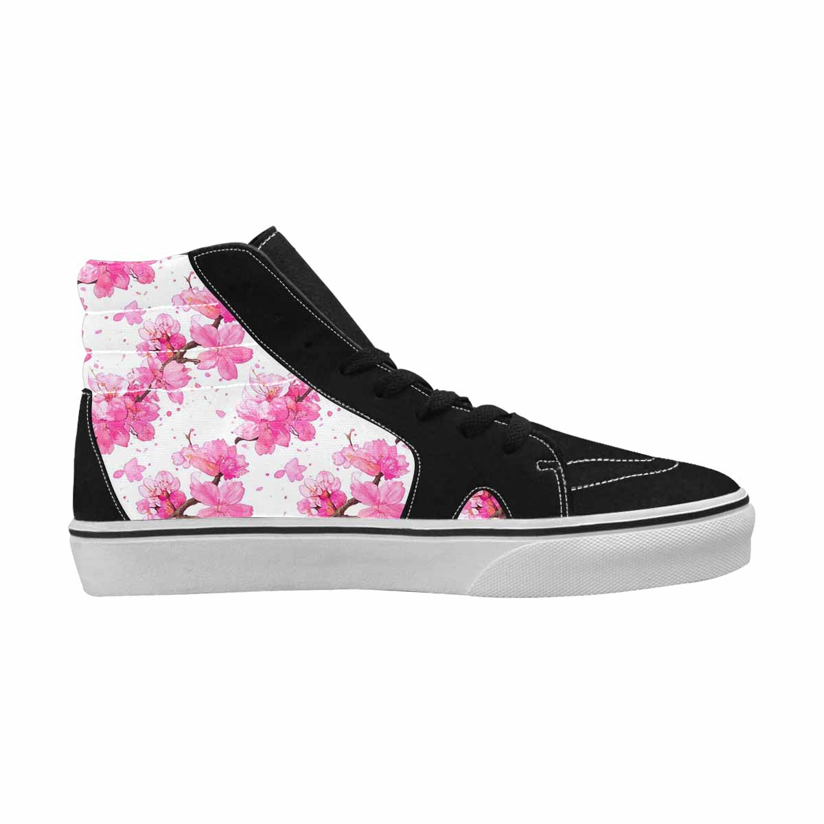 MEN'S Cherry Blossom Branch High Top Canvas Dark Academia Custom Sneakers