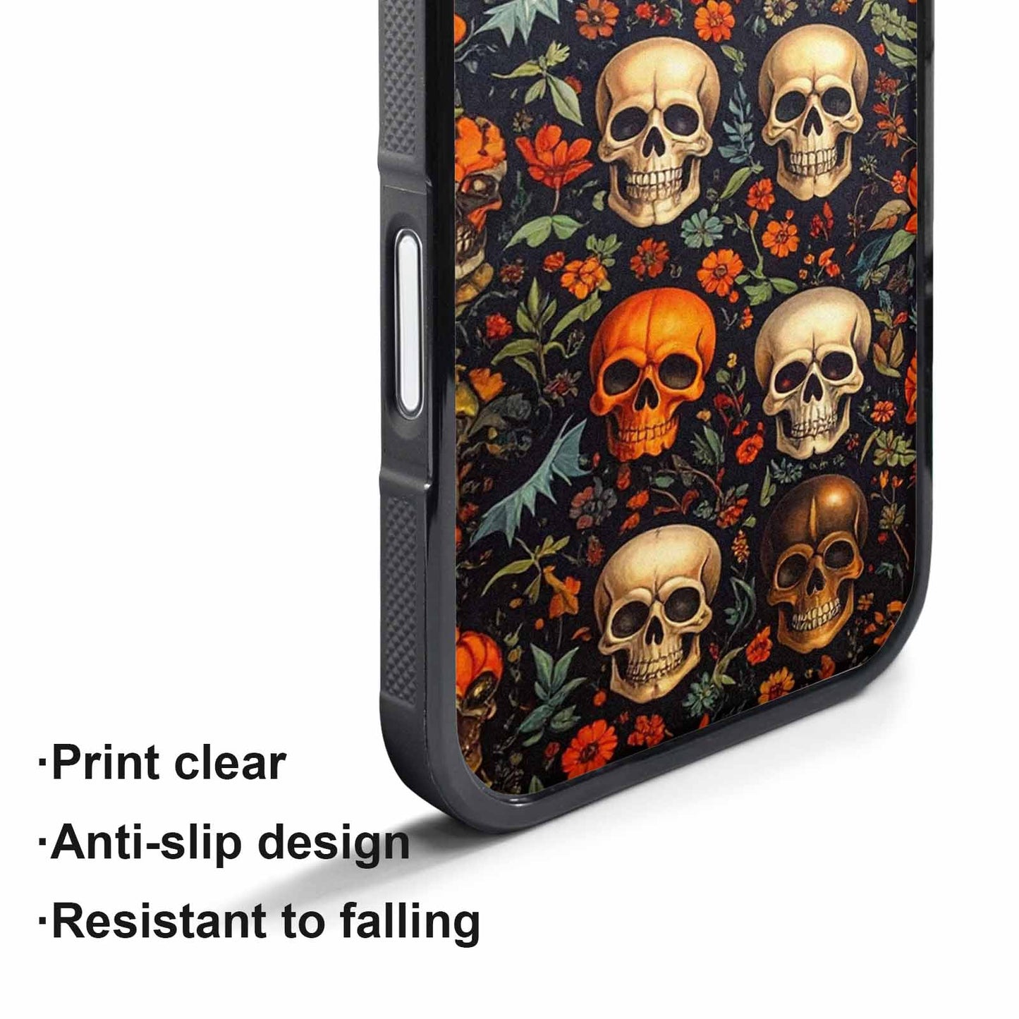 iPhone 17 Air Case — Skulls Halloween Orange Black Small Gothic, Custom Designed Case Cover