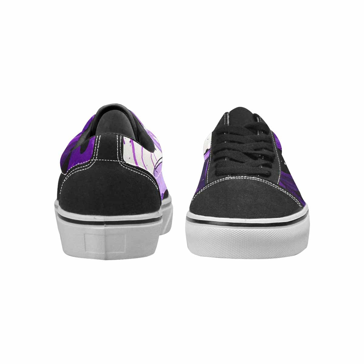 WOMEN'S Melting Moon Smiley Lace-Up Canvas Vivid Custom Sneakers