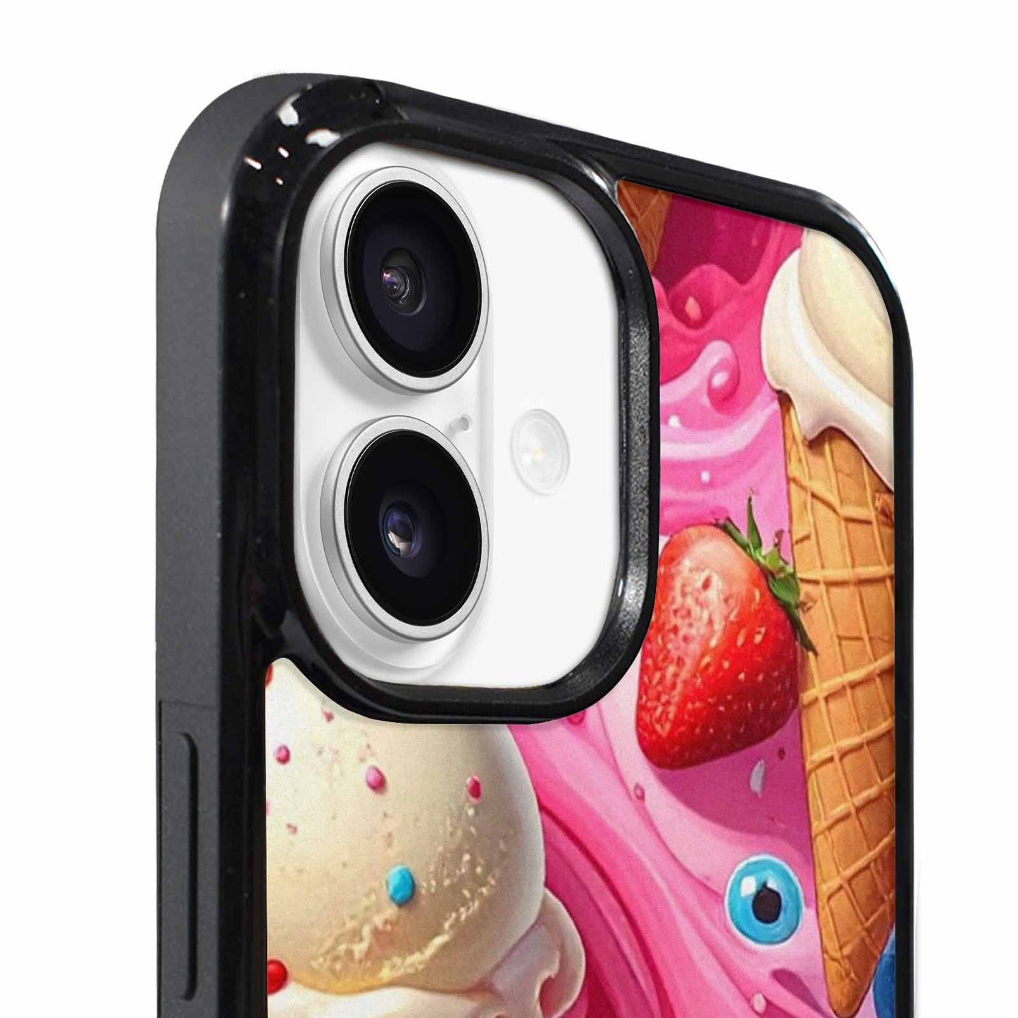 iPhone 17 Case — Melted Strawberry Ice Original Art, Personalized Phone Case