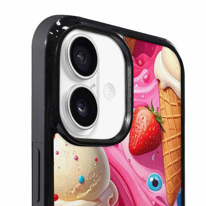 iPhone 17 Case — Melted Strawberry Ice Original Art, Personalized Phone Case