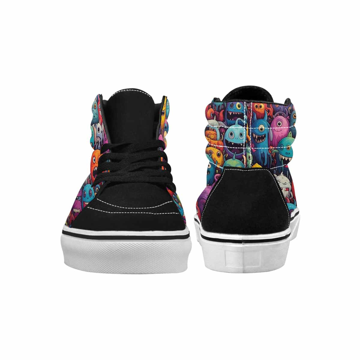 MEN'S Monsters (general) Cartoon Monst High Top Canvas Cottagecore Custom Sneakers