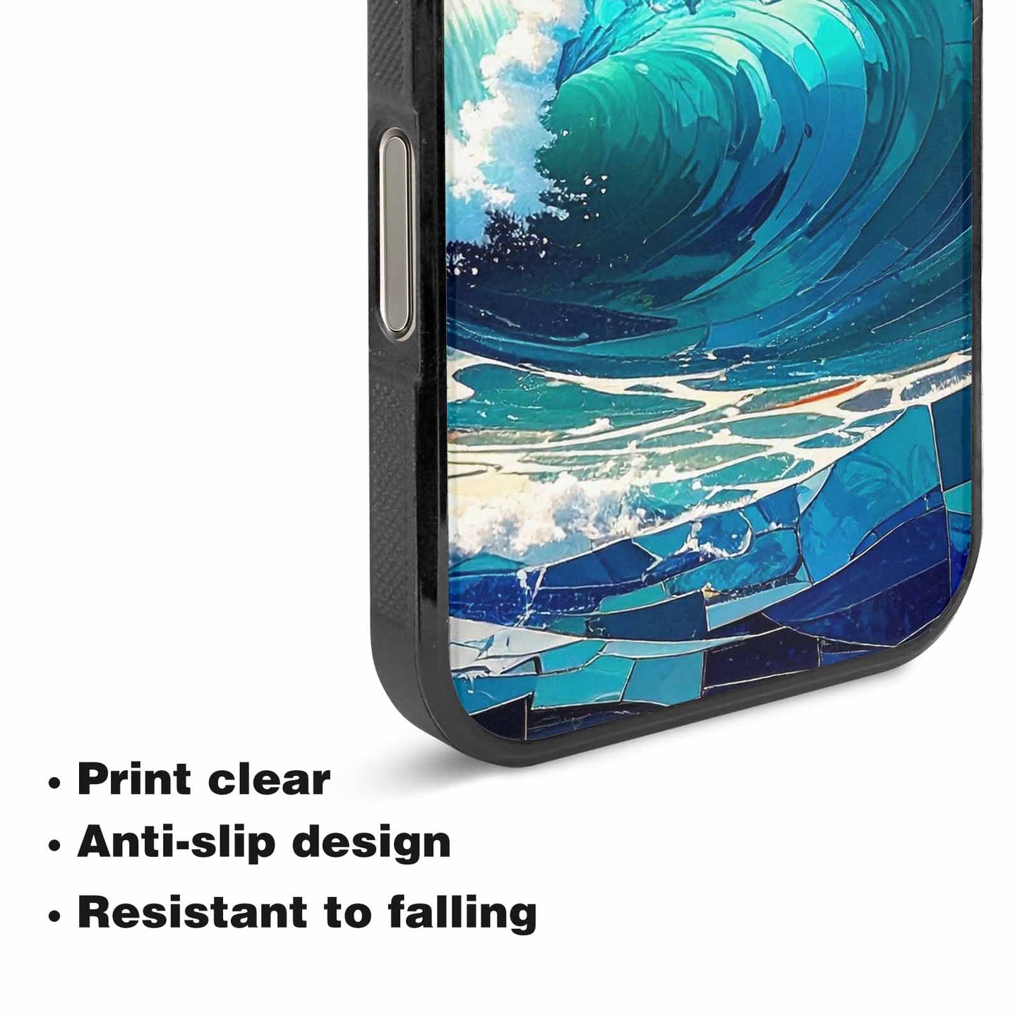 iPhone 16 Pro Case — Wave Crest Splash Wave Crest Splash, Custom Designed Case Cover