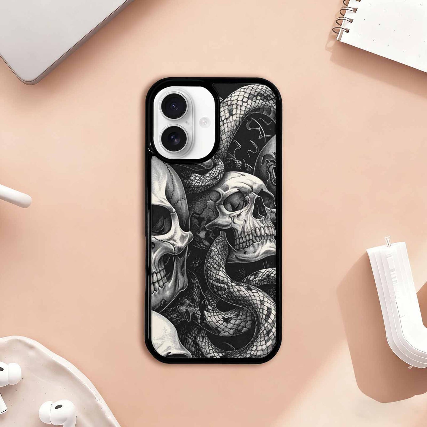 iPhone 17 Case — Skull Dark Art Gothic Print Gothic, Custom Print Case Cover
