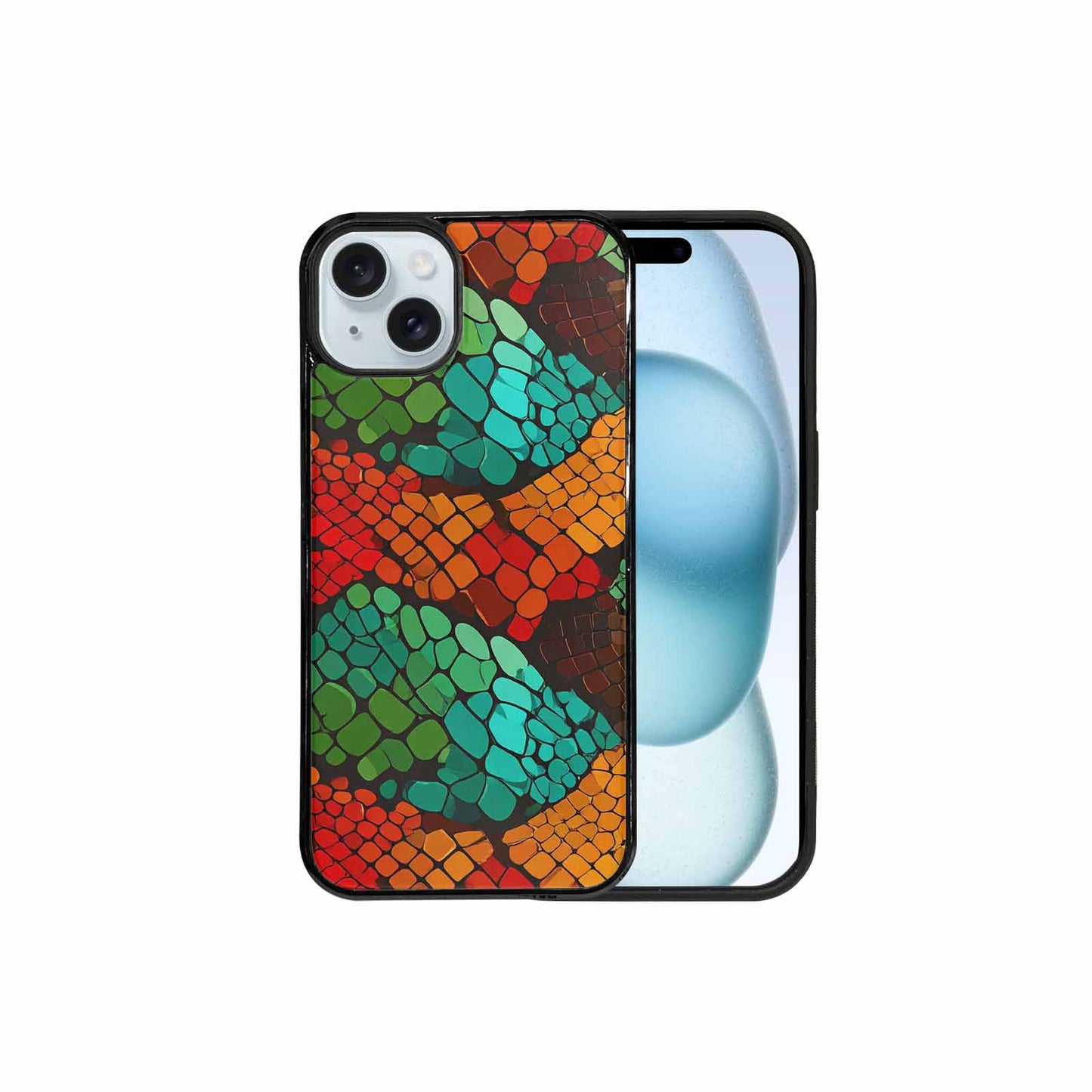 iPhone 15 Plus Case — Dark Snake Print Custom, Unique Phone Case Design