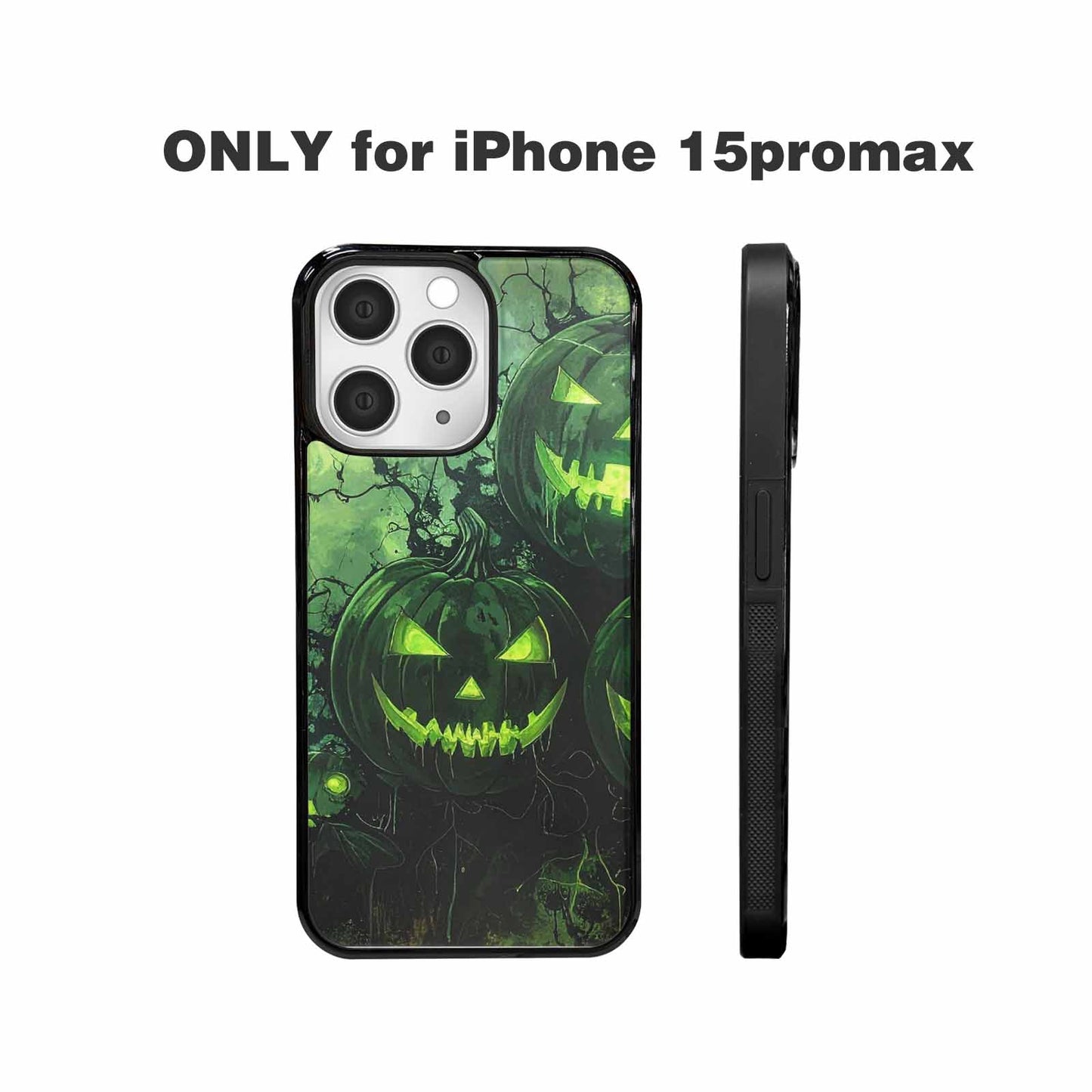 iPhone 15 Pro Max Case — Halloween Glowing Jackolantern Personalized Phone Cover, Custom Printed Phone Case