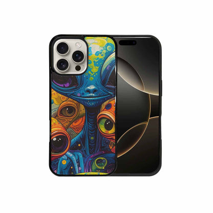iPhone 16 Pro Max Case — Cartoon Alien Characters, Custom Print Case Cover