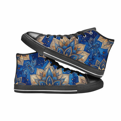 MEN'S Mandala High Top Canvas Cottagecore Custom Sneakers