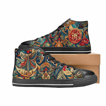 WOMEN'S Old School Tattoo High Top Canvas Dreamcore Custom Sneakers