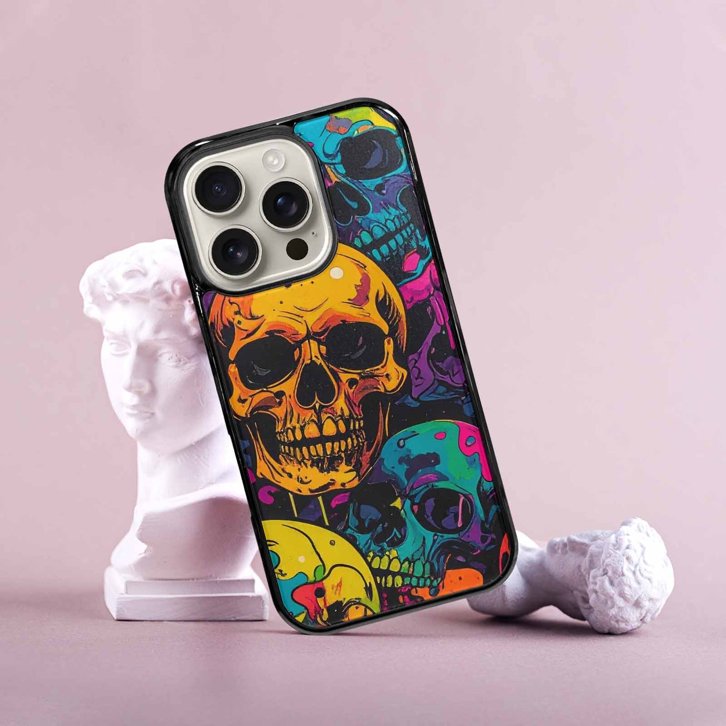 iPhone 16 Pro Case — 1000s Of Skulls Digital Camo Drip, Original Design Phone Case