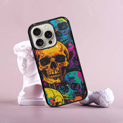 iPhone 16 Pro Case — 1000s Of Skulls Digital Camo Drip, Original Design Phone Case