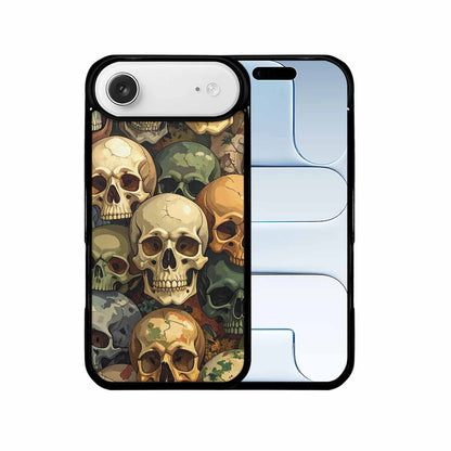 iPhone 17 Air Case — Skulls Camo Skulls Pattern Hundreds Gothic, Customized Protective Case