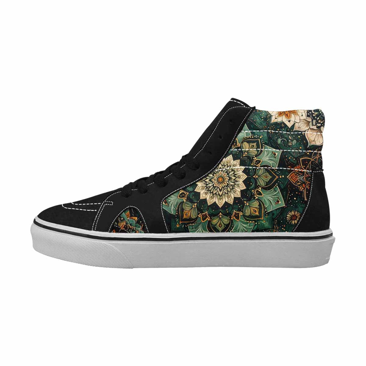 WOMEN'S Mandala High Top Canvas Vivid Custom Sneakers