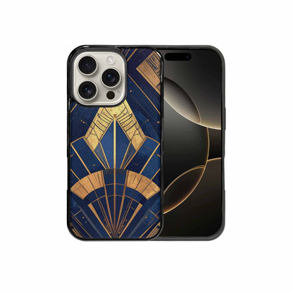 iPhone 16 Pro Case — Art Deco Illustration Pattern, Custom Printed Phone Case