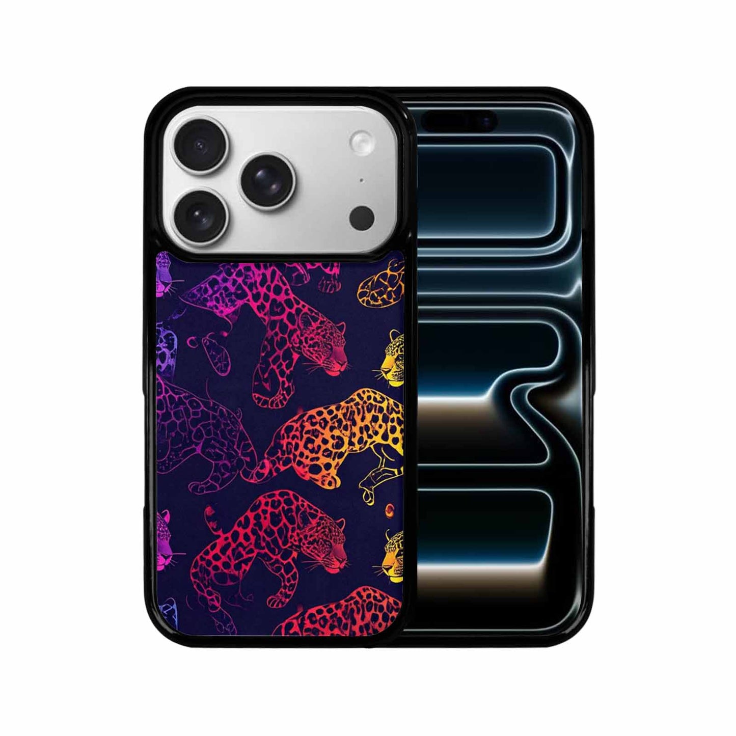 iPhone 17 Pro Case — Leopard Print Neon Seamless Pattern Animal, Personalized Phone Case