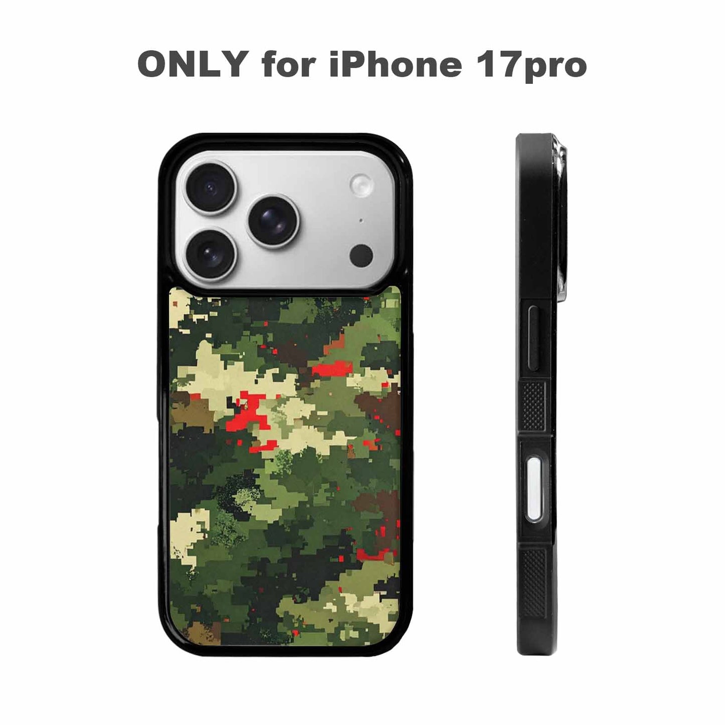 iPhone 17 Pro Case — Small Military Camouflage Blotch Pattern Camo, Customized Protective Case