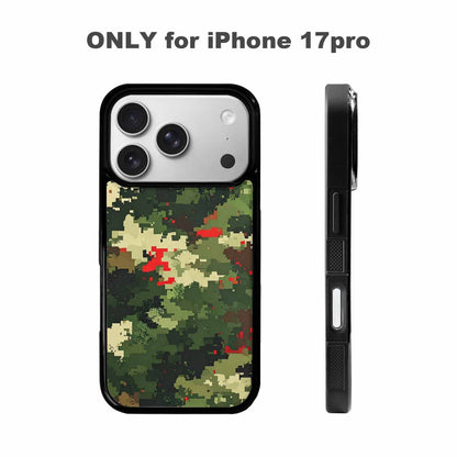 iPhone 17 Pro Case — Small Military Camouflage Blotch Pattern Camo, Customized Protective Case