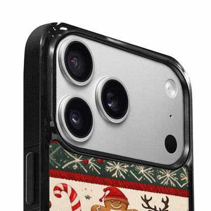 iPhone 17 Pro Case — Small Christmas Holly Snowflake Candy Original, Custom Phone Case