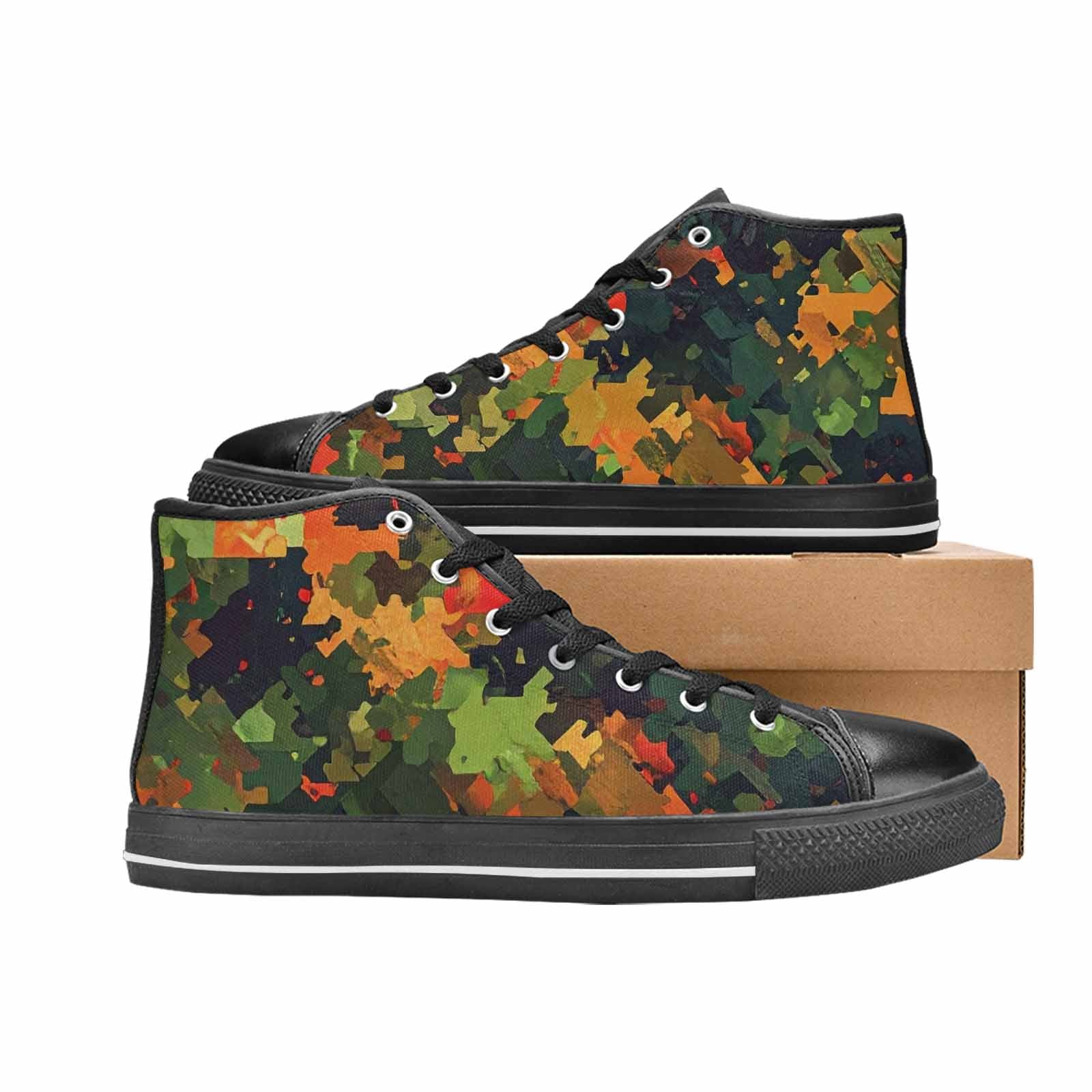 MEN'S Military Camouflage Blotch High Top Canvas Cottagecore Shoes