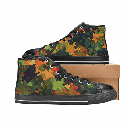 MEN'S Military Camouflage Blotch High Top Canvas Cottagecore Shoes