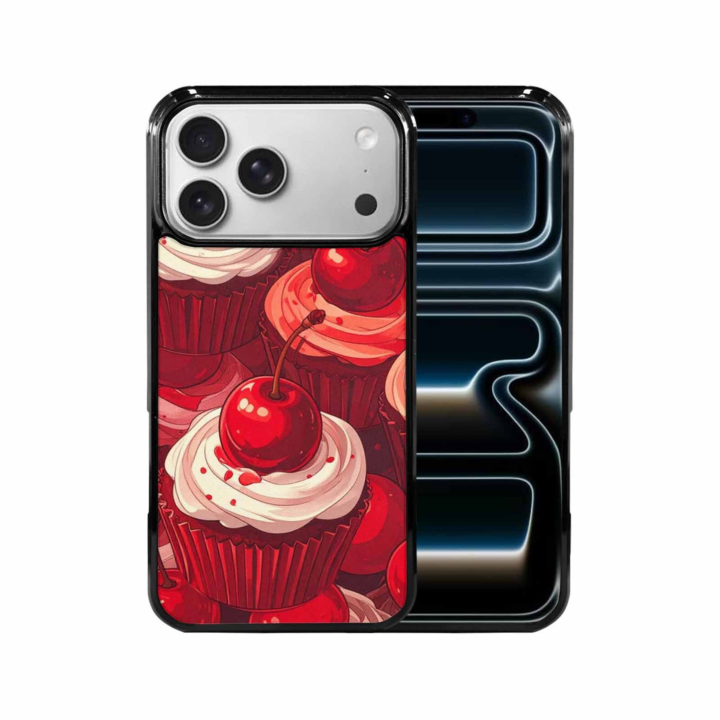iPhone 17 Pro Max Case — Retro Cherry Cupcake Retro Vintage, Custom Print Case Cover