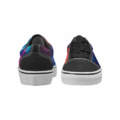 WOMEN'S Fish Scale Coral Canvas Lace-Up Cottagecore Custom Sneakers