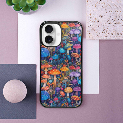 iPhone 16 Case — Mushrooms General Mushrooms Pa, Custom Print Case Cover