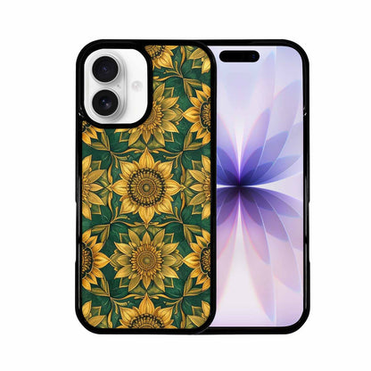 iPhone 17 Case — Sunflower Mandala Kaleidoscope Floral, Custom Printed Phone Case