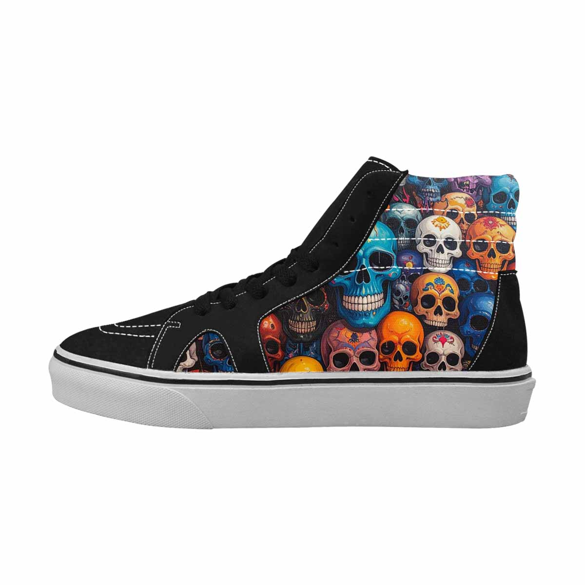 MEN'S Skulls (general) Skulls High Top Canvas Y2K Custom Shoes