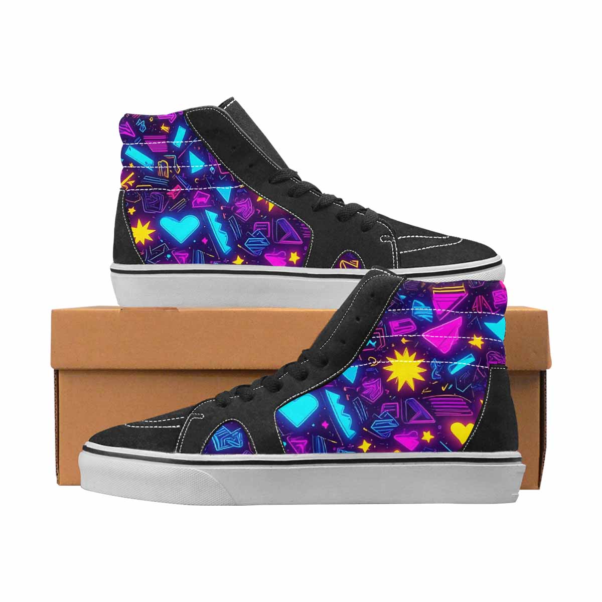 WOMEN'S 80S Retro High Top Canvas Personalized Cottagecore Custom Canvas Shoes