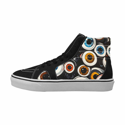 MEN'S Googly Cartoon Eyeballs High Top Canvas Surreal Sneakers