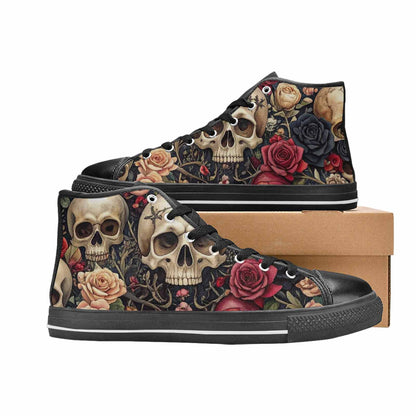 MEN'S Skulls - Roses High Top Canvas Y2K Shoes