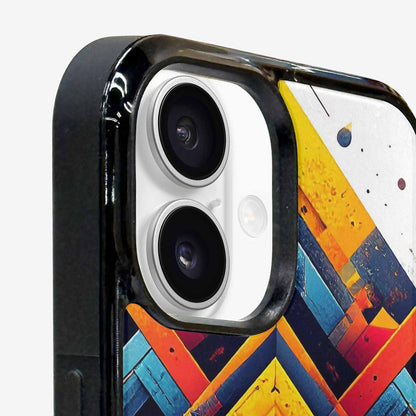 iPhone 16 Case — Urban Tribal Tessellation, Custom Printed Phone Case