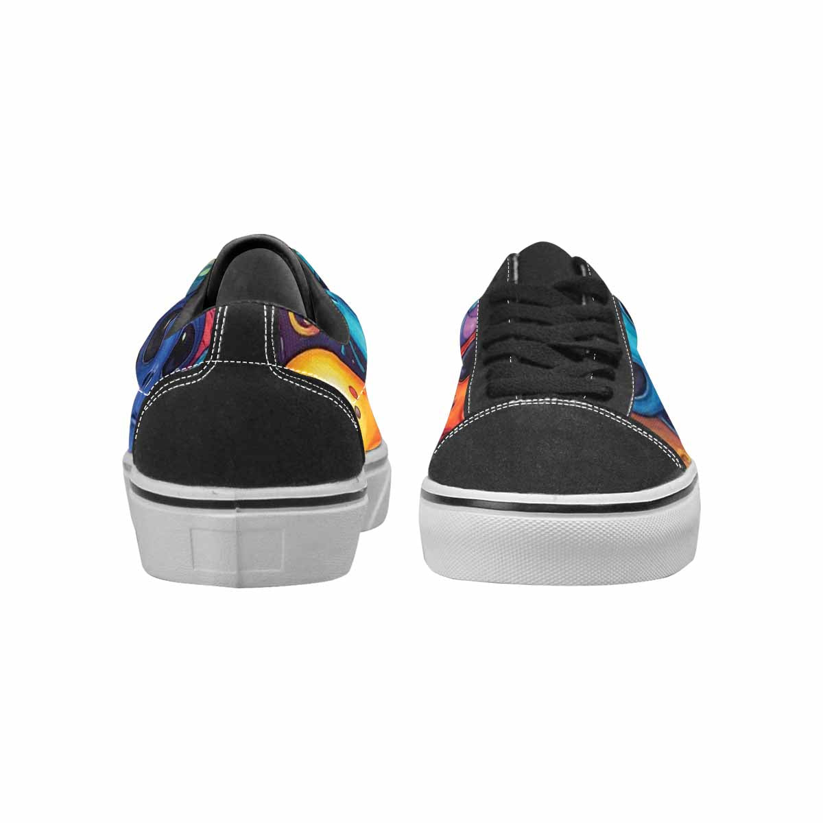 WOMEN'S Melting Aliens Lace-Up Canvas Neon Fantasy Shoes
