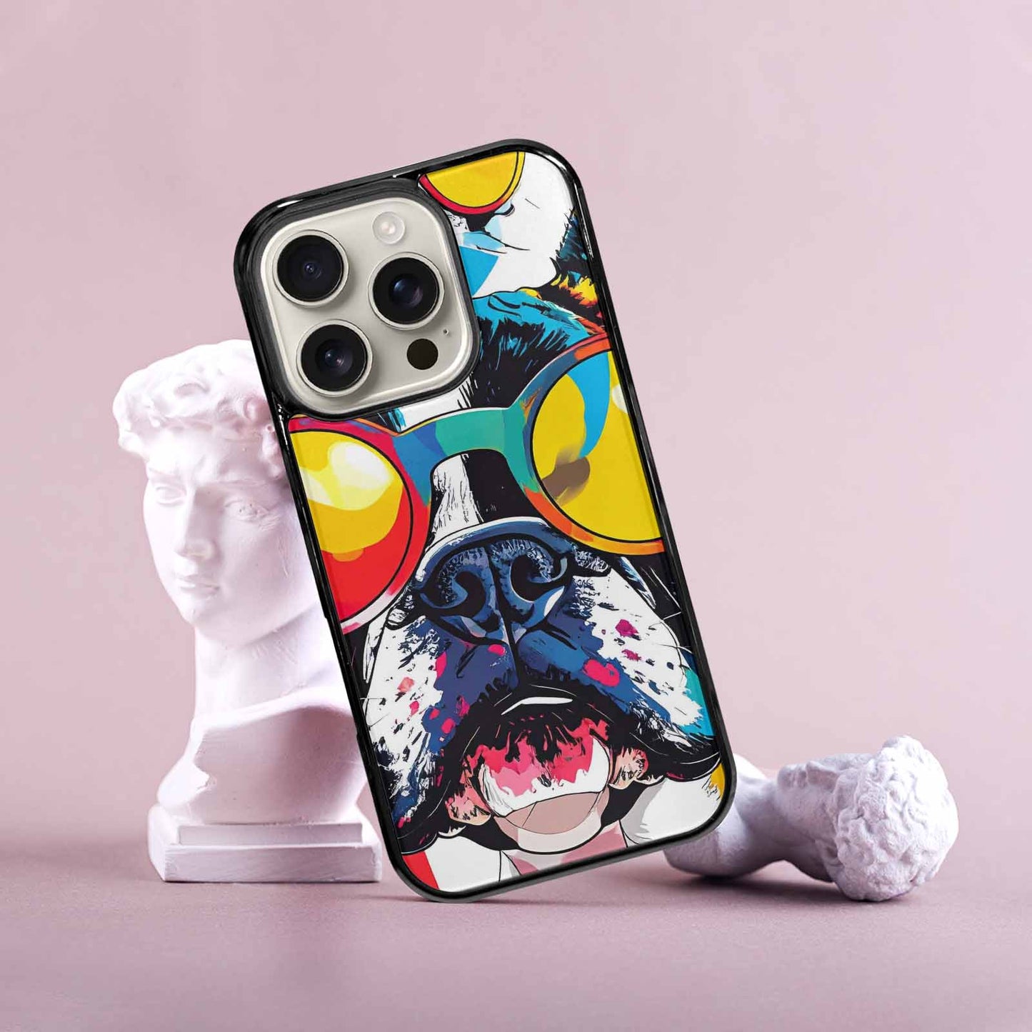 iPhone 16 Pro Case — French Bulldog Pop Art Pattern, Custom Designed Case Cover