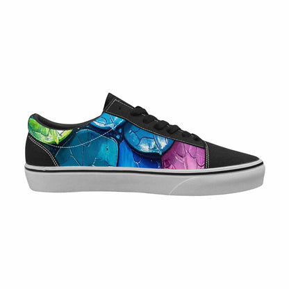 WOMEN'S Reptile Scale Lace-Up Canvas Melting Art Custom Sneakers
