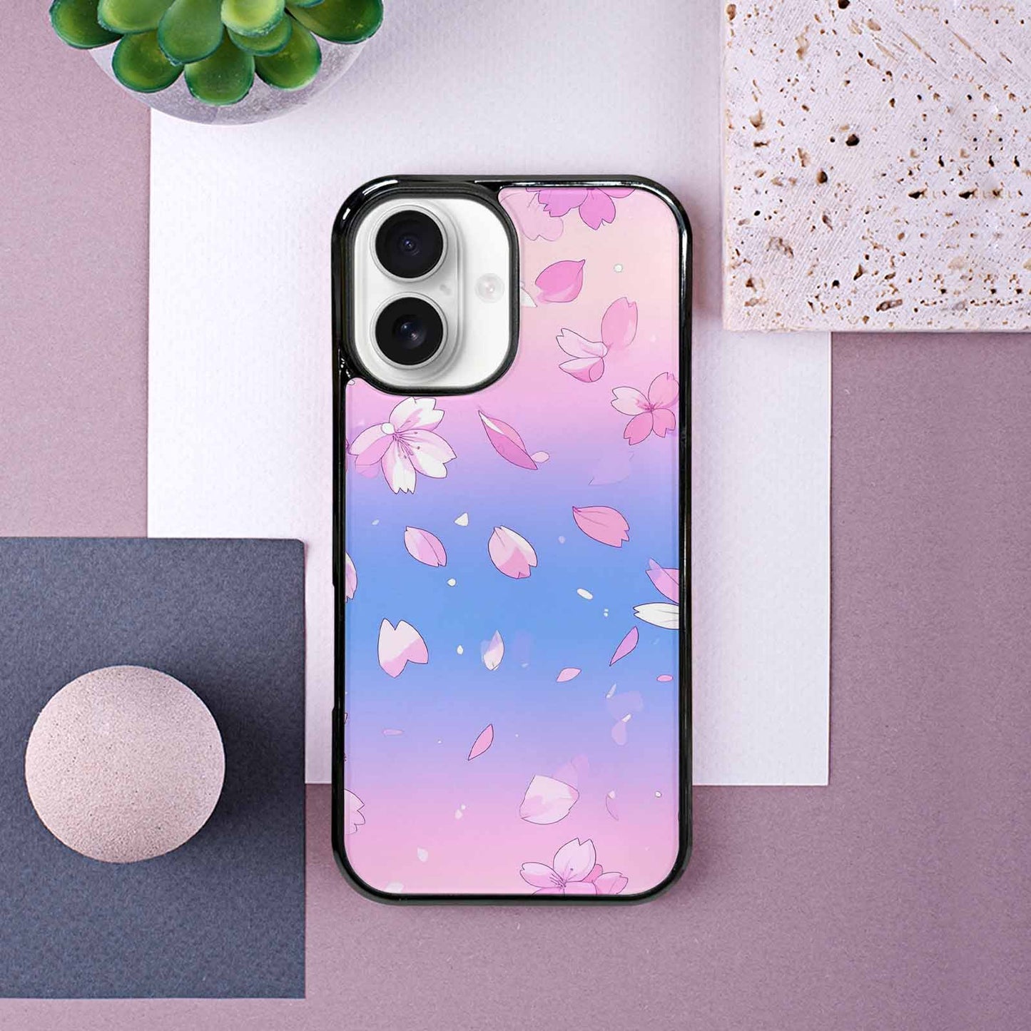 iPhone 16 Case — Anime Cherry Blossom Custom, Unique Phone Case Design