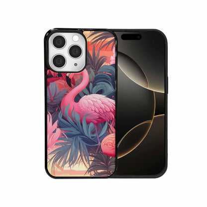 iPhone 15 Pro Max Case — Flamingo Tropical Flamingo Tropical Pattern Hundreds, Personalized Phone Case
