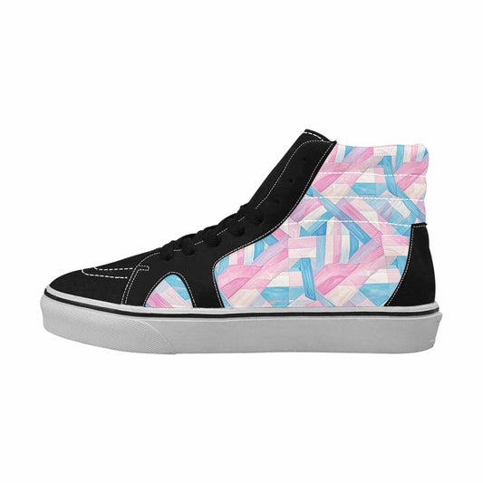 MEN'S Transgender Flag Color High Top Canvas Dreamcore Custom Sneakers
