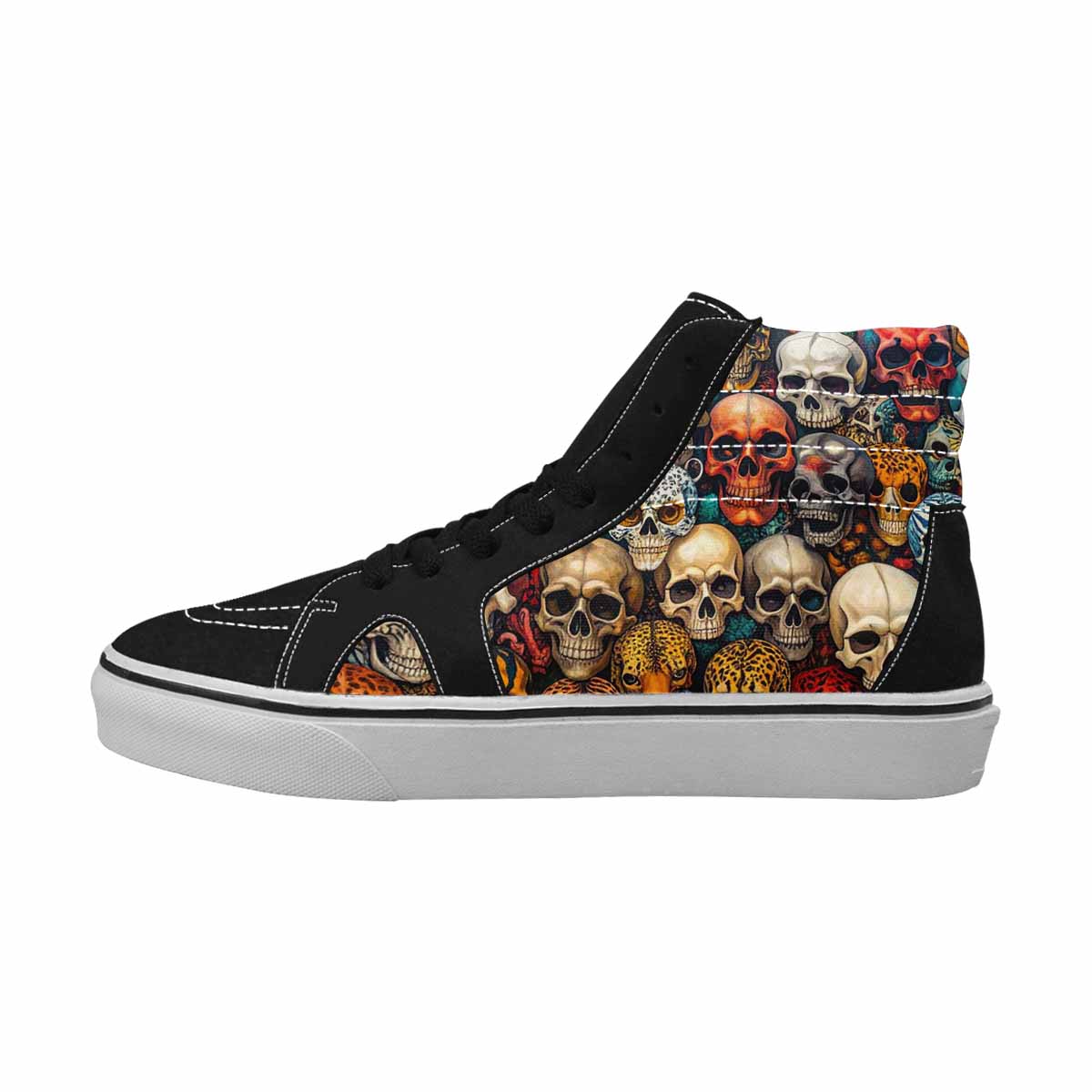 MEN'S Skulls  Animal Print High Top Canvas Melting Art Sneakers