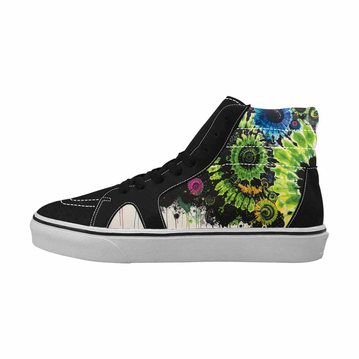 MEN'S Tie High Top Canvas Vibrant Chaos Sneakers