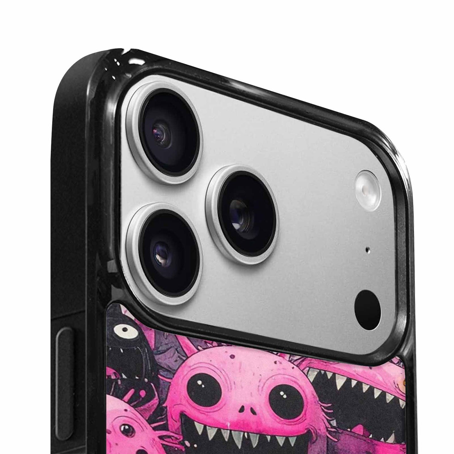 iPhone 17 Pro Max Case — Black &amp; Pink Ink Cartoon Cute, Customized Protective Case
